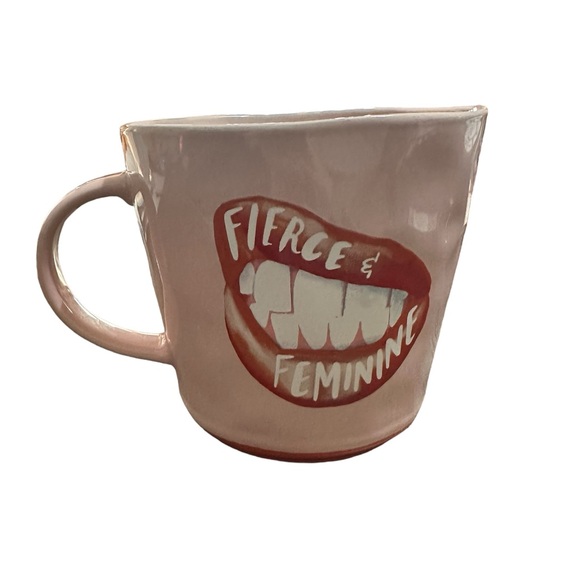Feminist Pink Fierce & Feminine Mug - Picture 1 of 3